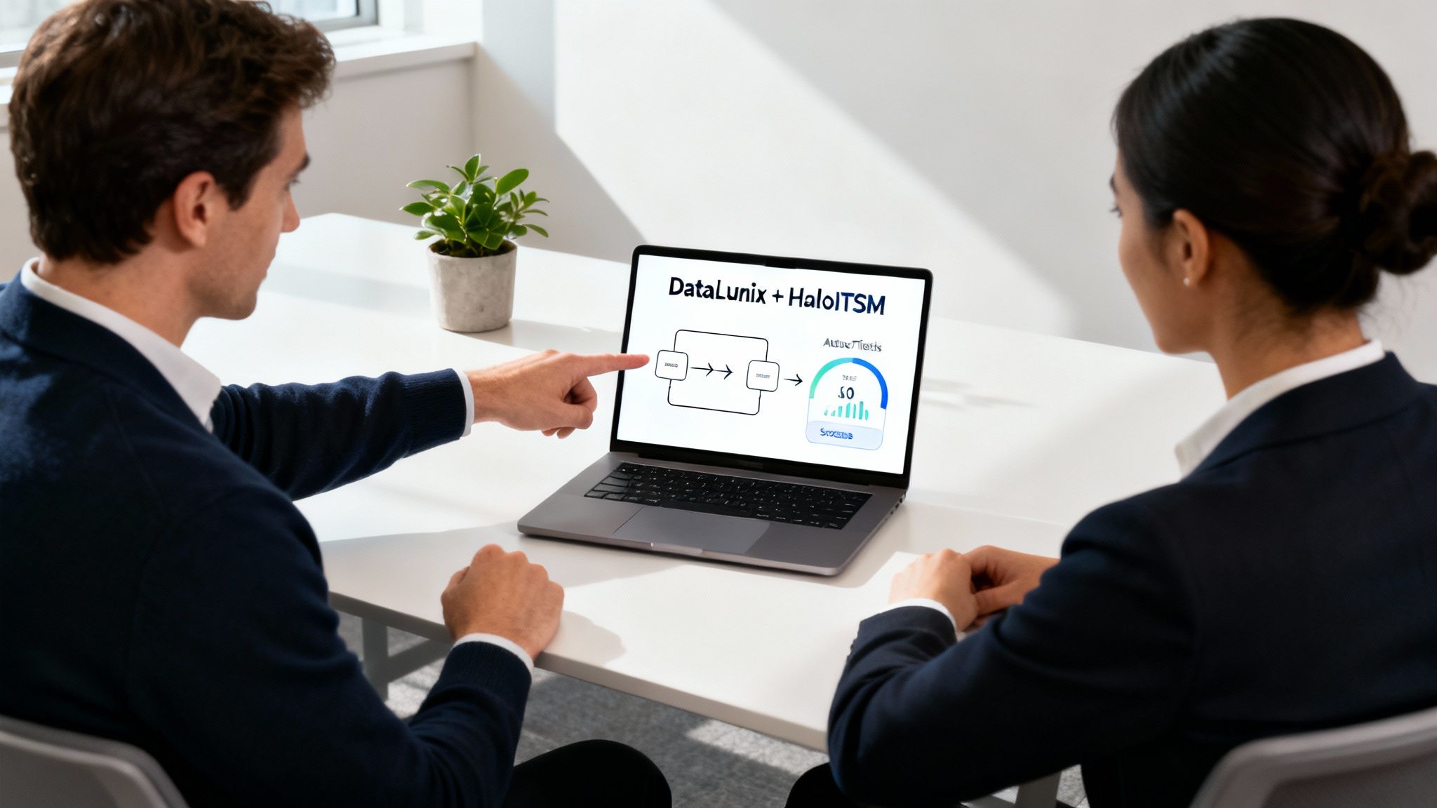 This image shows the DataLunix website, highlighting their expertise in digital transformation and AI workflow automation.