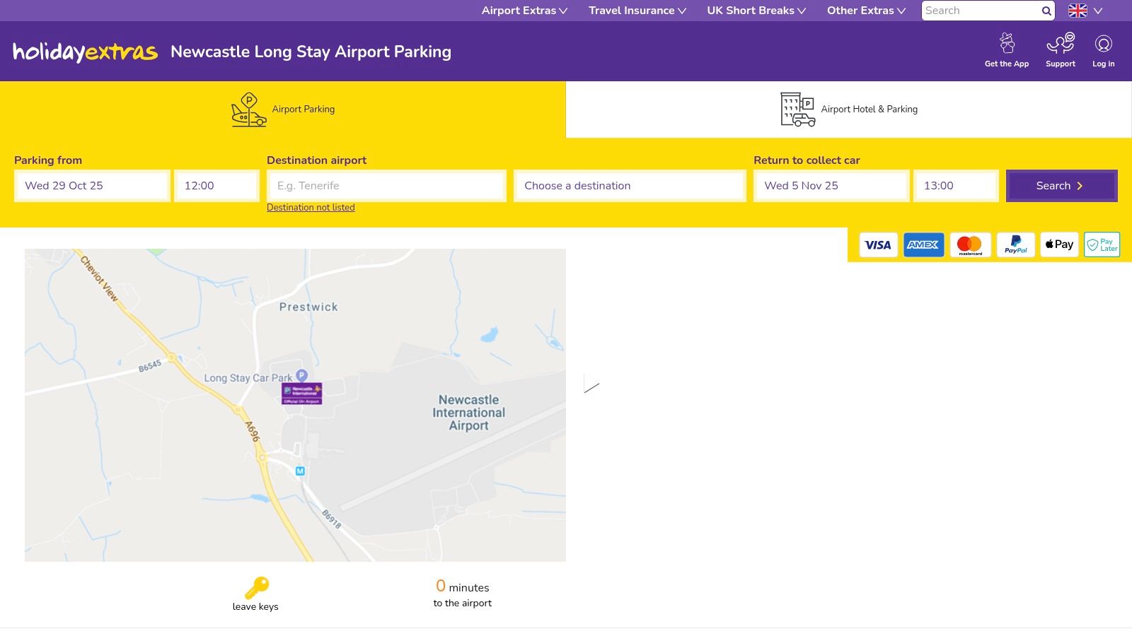 Holiday Extras - Newcastle Long Stay