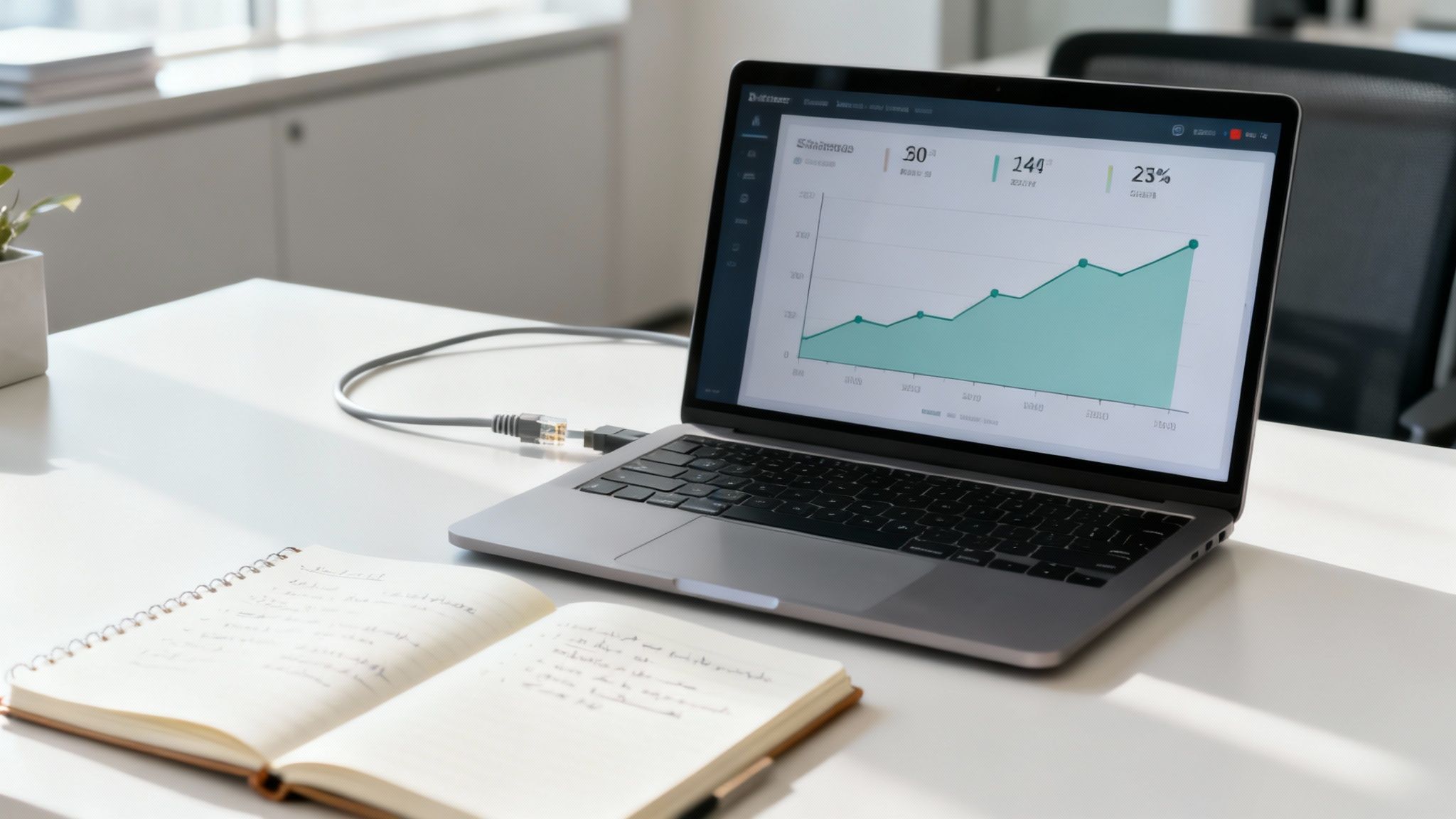 Un graphique affichant des données et des performances sur un écran