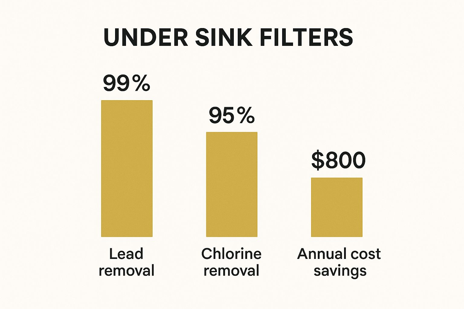 Infographic about under sink filter