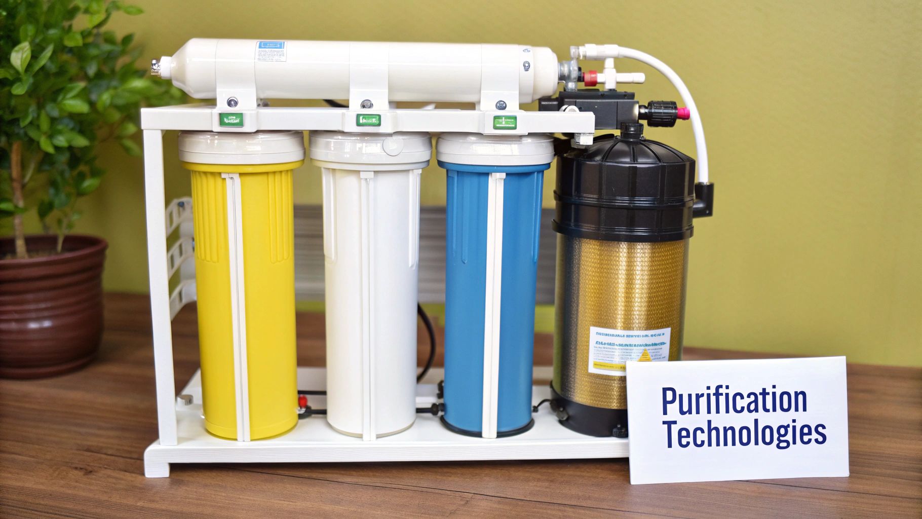 A modern water purifier tap installed in a home kitchen, representing advanced drinking water purifiers for home.