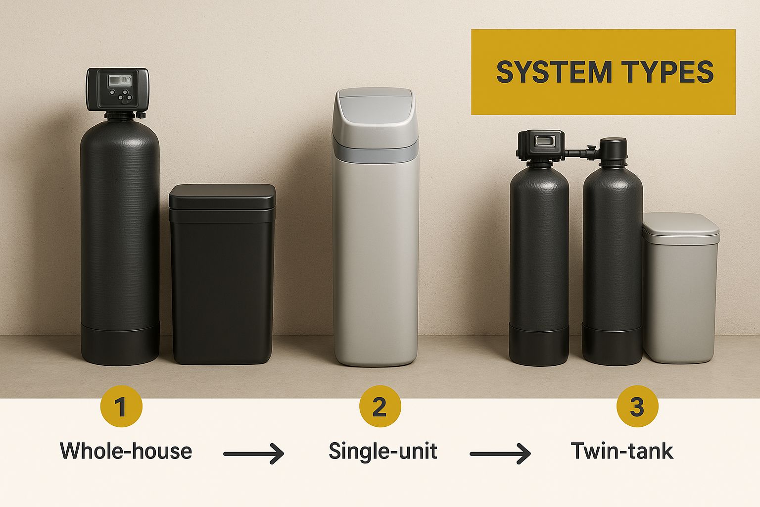 Infographic about water softener system for home