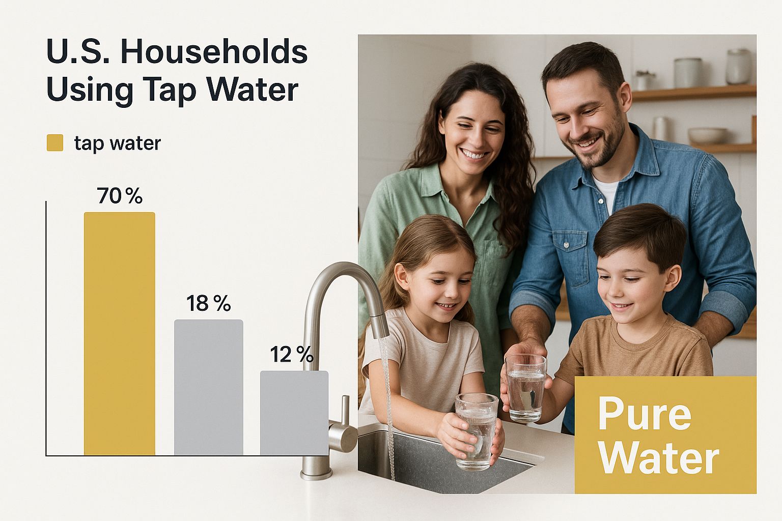 Infographic about water filter for drinking water home