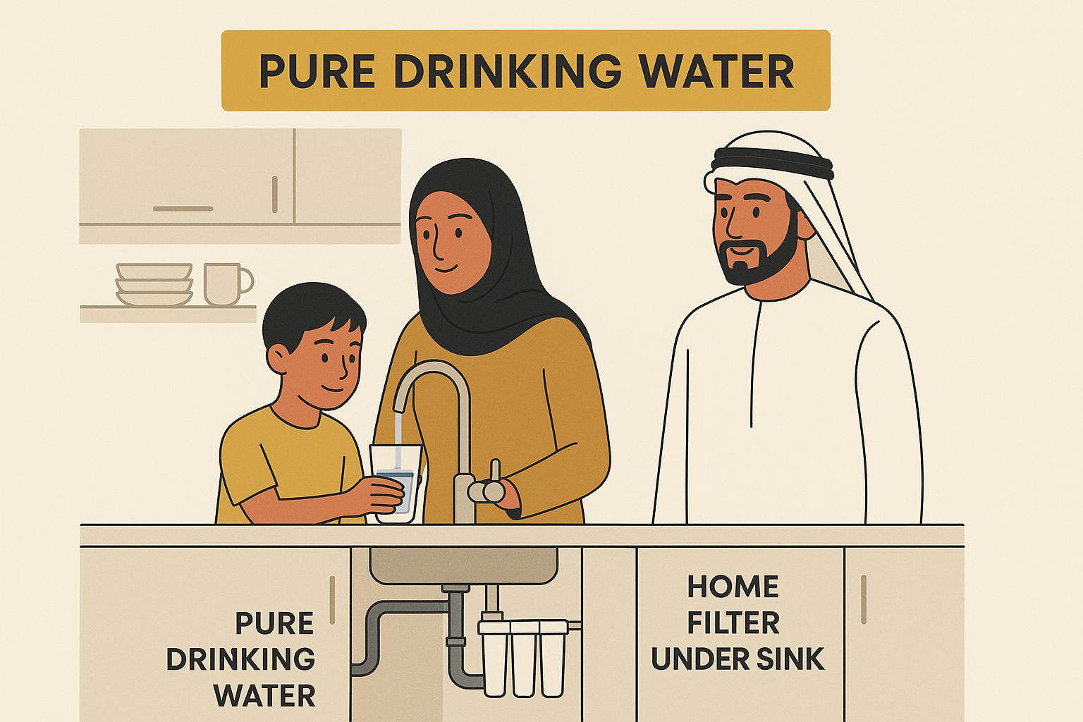 Infographic about drinking water filter for home