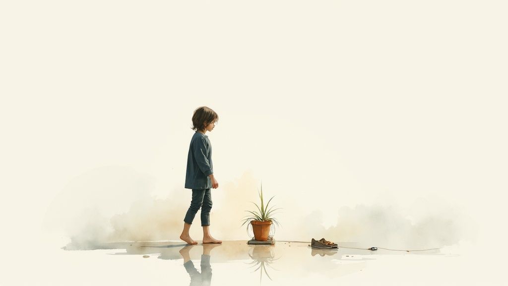 A person walking on a sunlit path, symbolizing a hopeful journey away from anxiety.