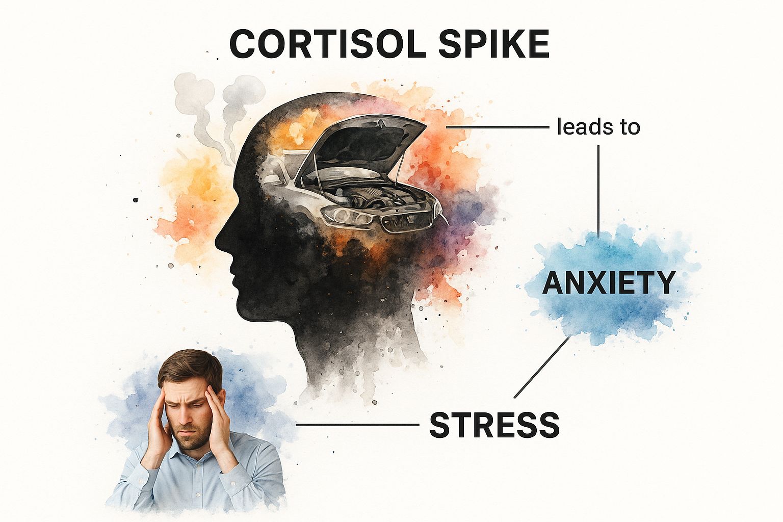 Infographic about what causes morning anxiety