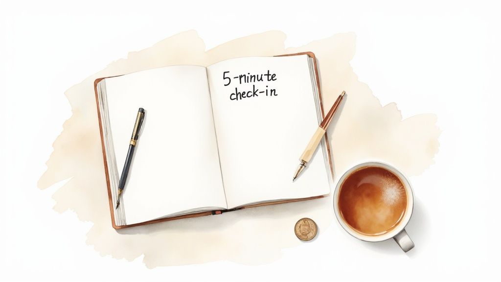 A person sitting calmly in a comfortable chair, looking out a window with a sense of peace.