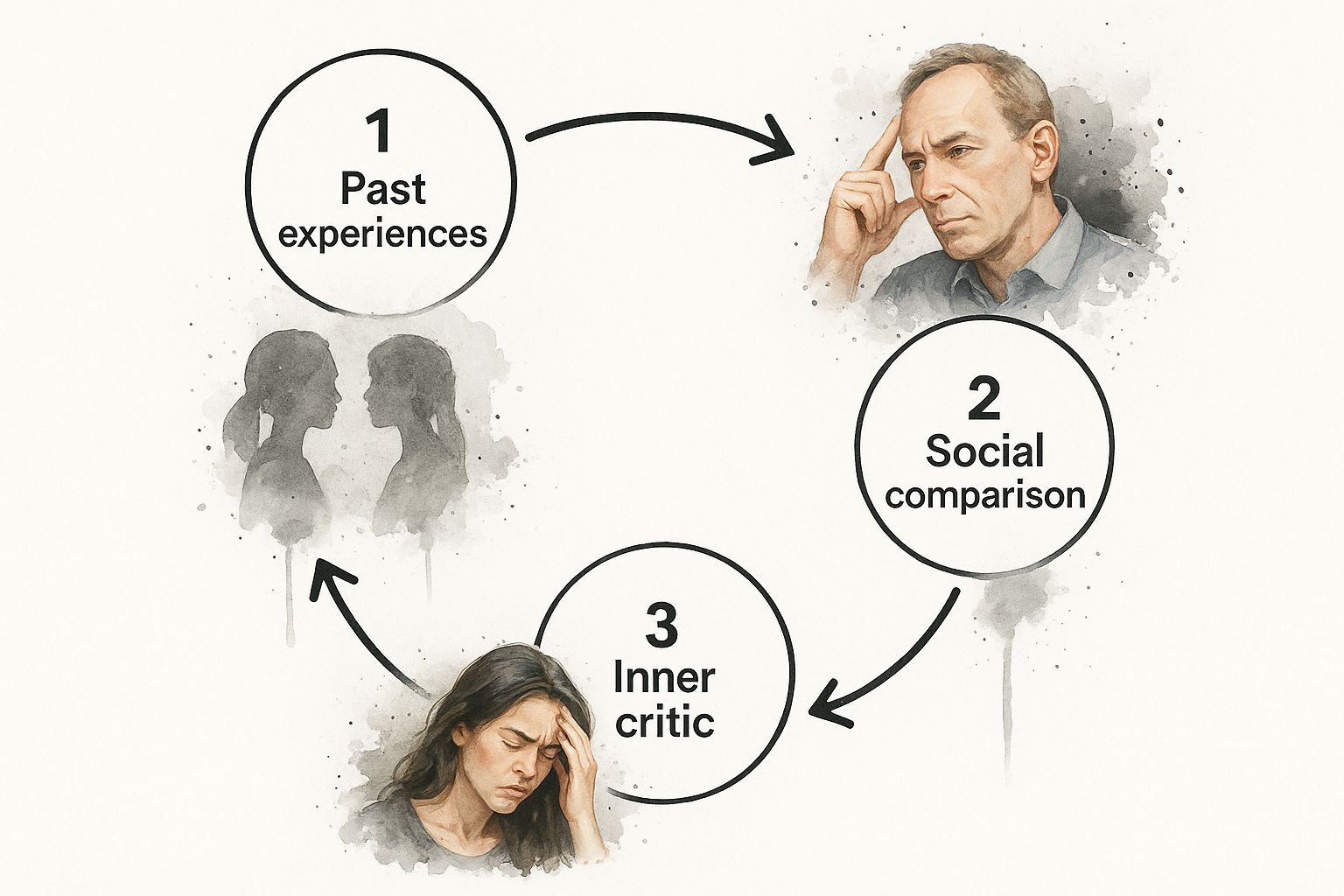 Infographic about how to improve self esteem