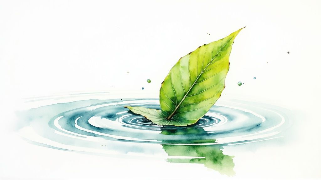 Leaves on a Stream Mindfulness Exercise