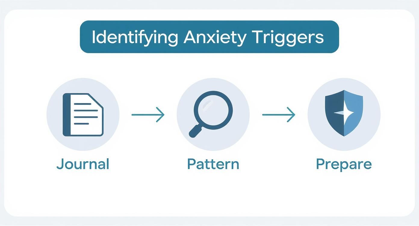 Infographic about how to manage anxiety
