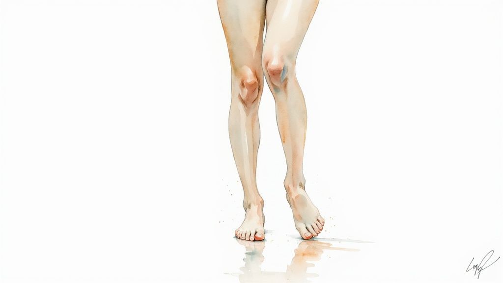 A doctor reassuringly talks to a patient in a calm office setting.