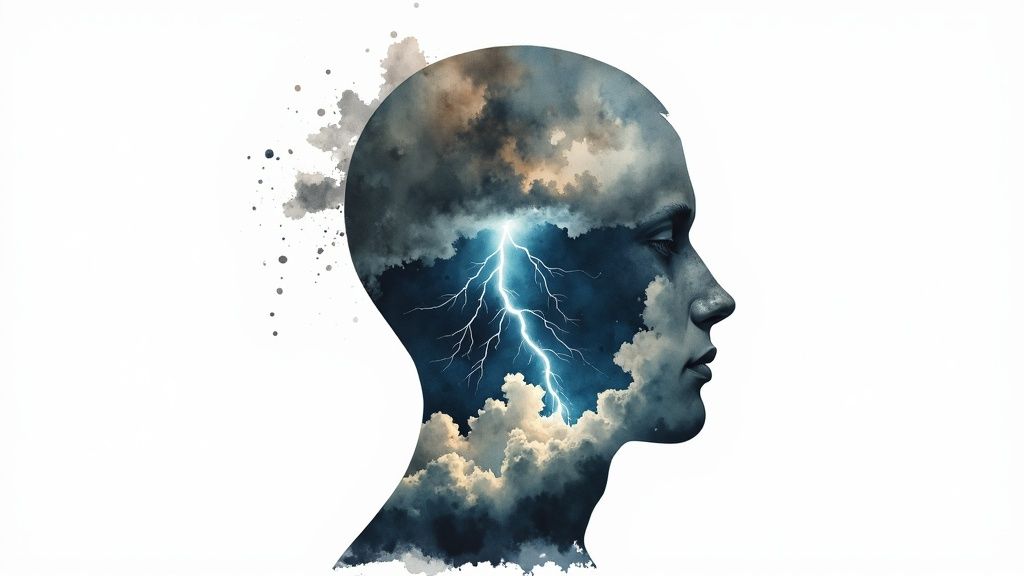 A person looking thoughtful, symbolizing the need to understand the difference between everyday worry and a clinical disorder