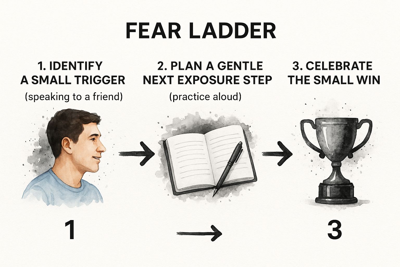 Infographic about how to face your fears