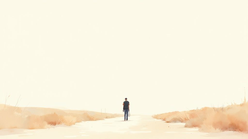 A person sitting peacefully on a dock overlooking a calm lake, symbolizing the hope of a panic-free life.