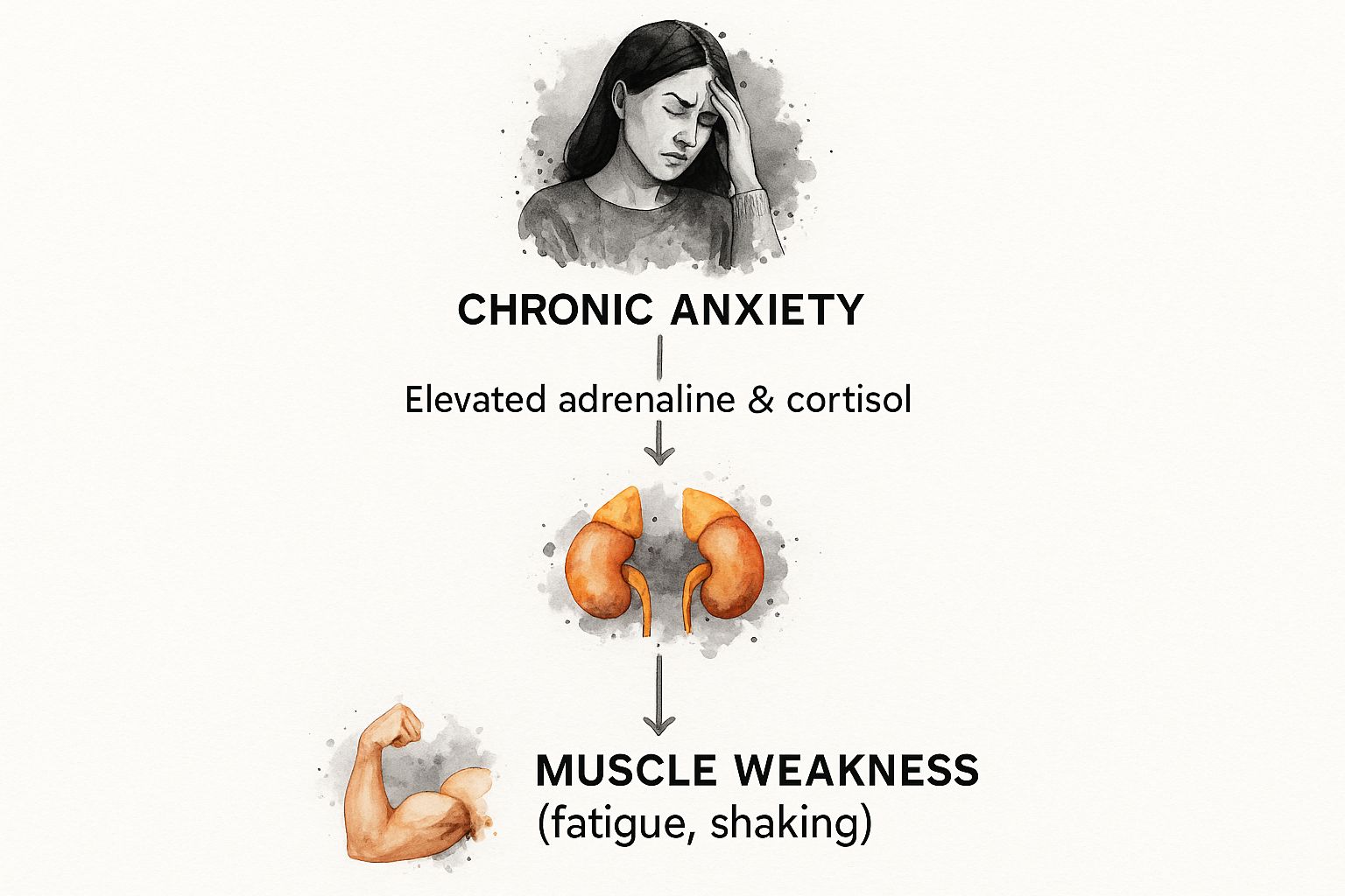 Infographic about can anxiety cause muscle weakness