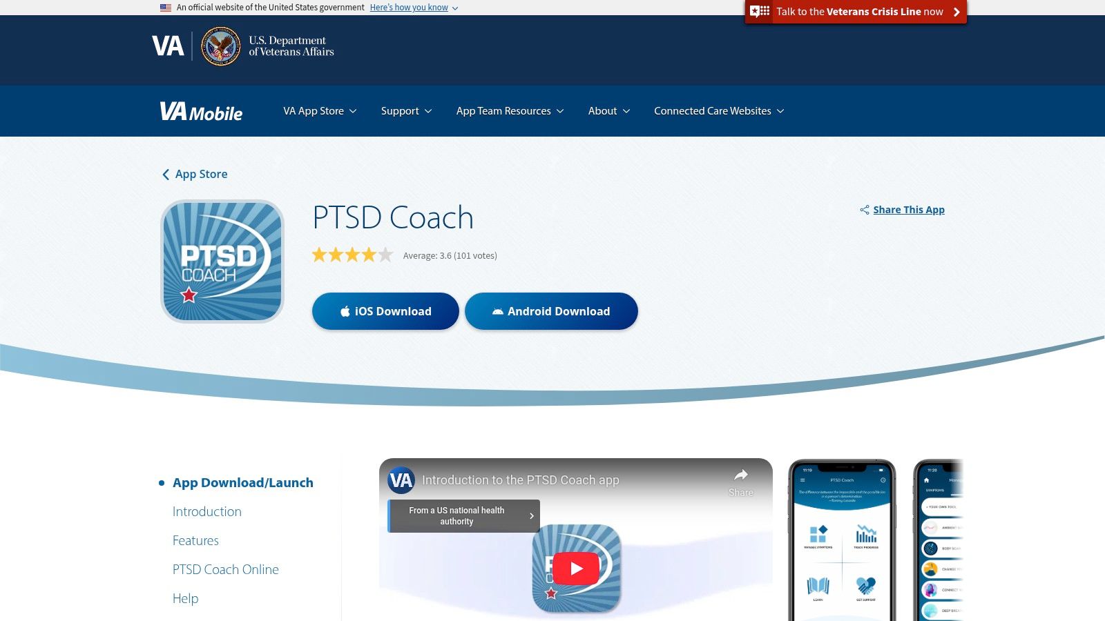 PTSD Coach (U.S. Department of Veterans Affairs)