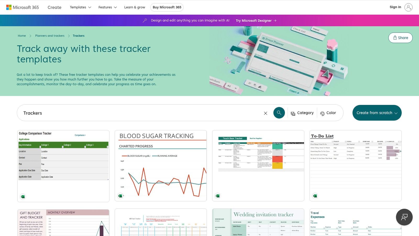 Microsoft Create (formerly Office templates)