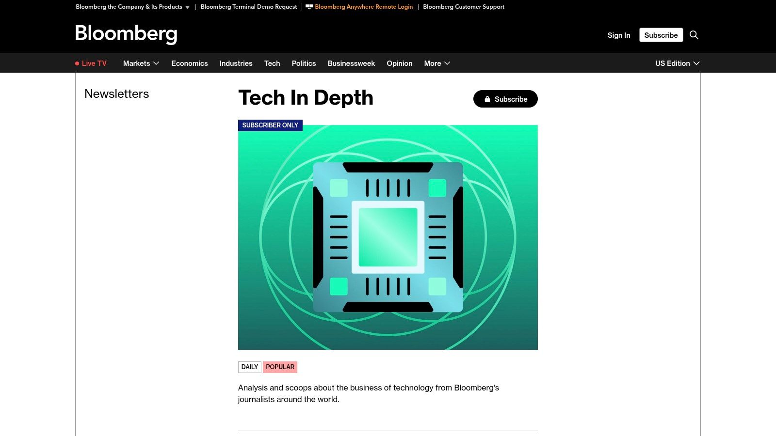 Bloomberg — Tech In Depth Newsletter