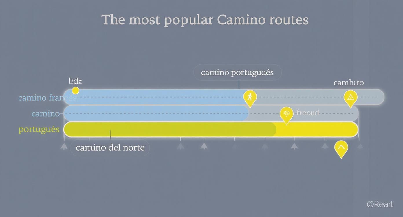 Infographic about wie lange ist der jakobsweg