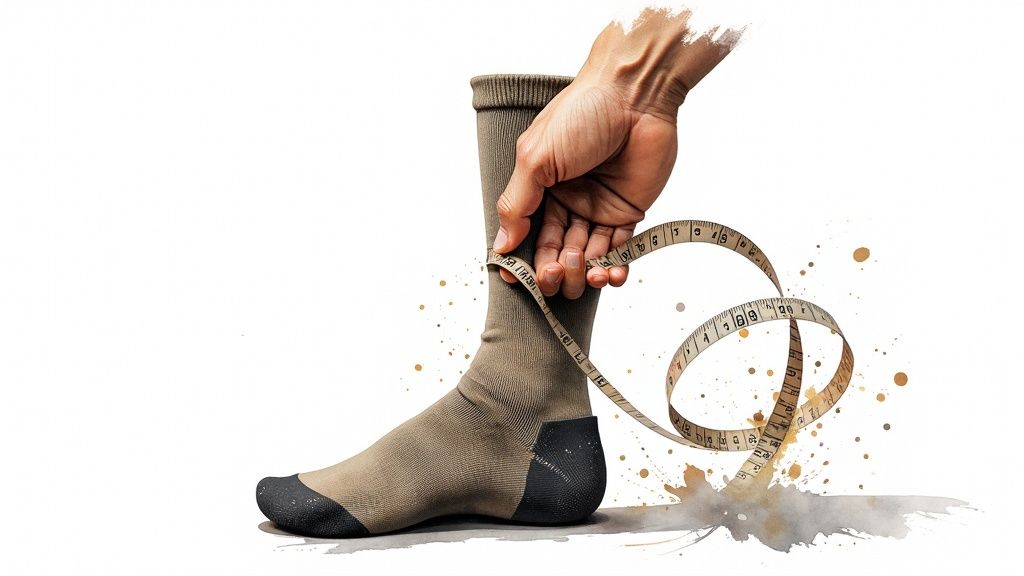 Eine Person schnürt sorgfältig ihre Salewa Alp Trainer 2 Mid GTX Schuhe.