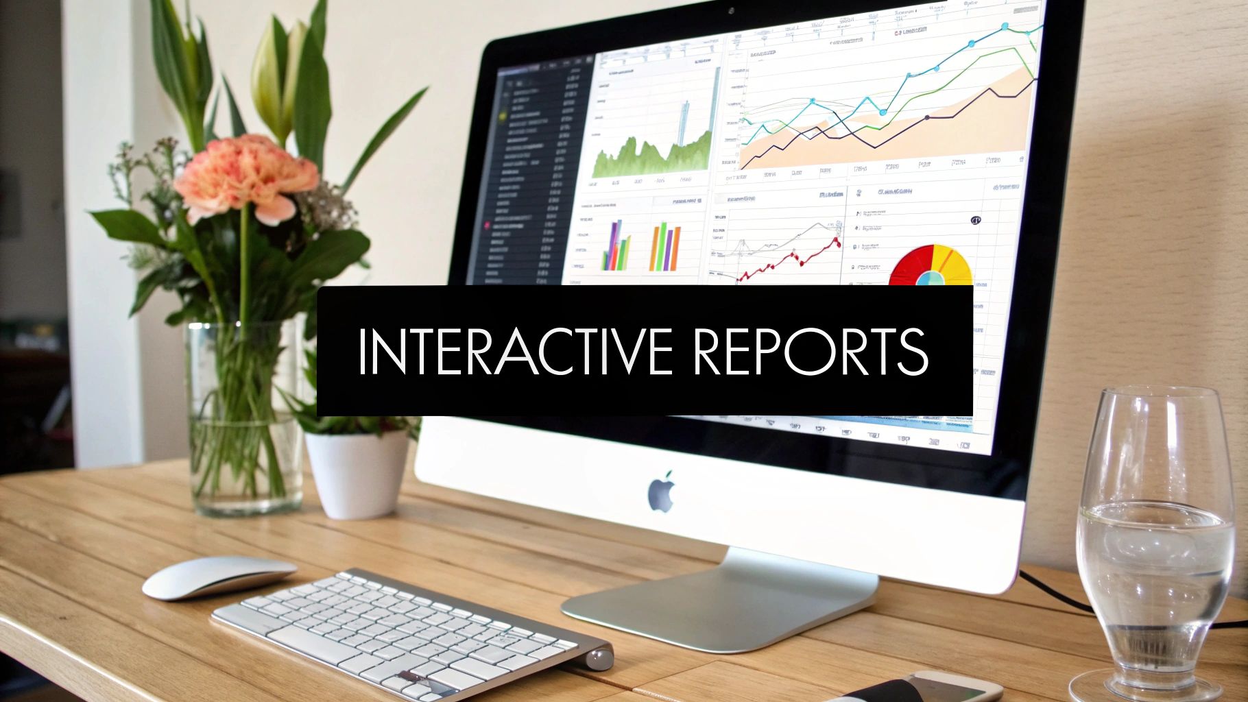 A person examining a futuristic, transparent dashboard displaying various charts and data visualizations, symbolizing deep performance insights.
