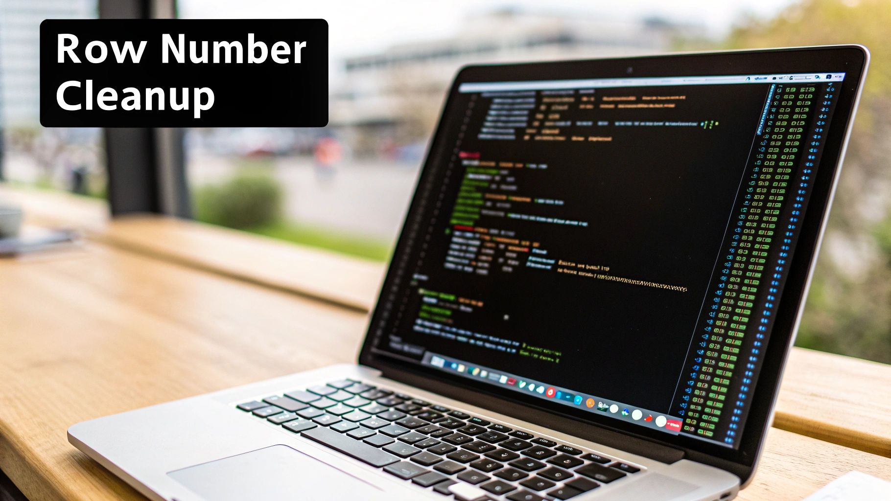 A visual representation of SQL code and data tables
