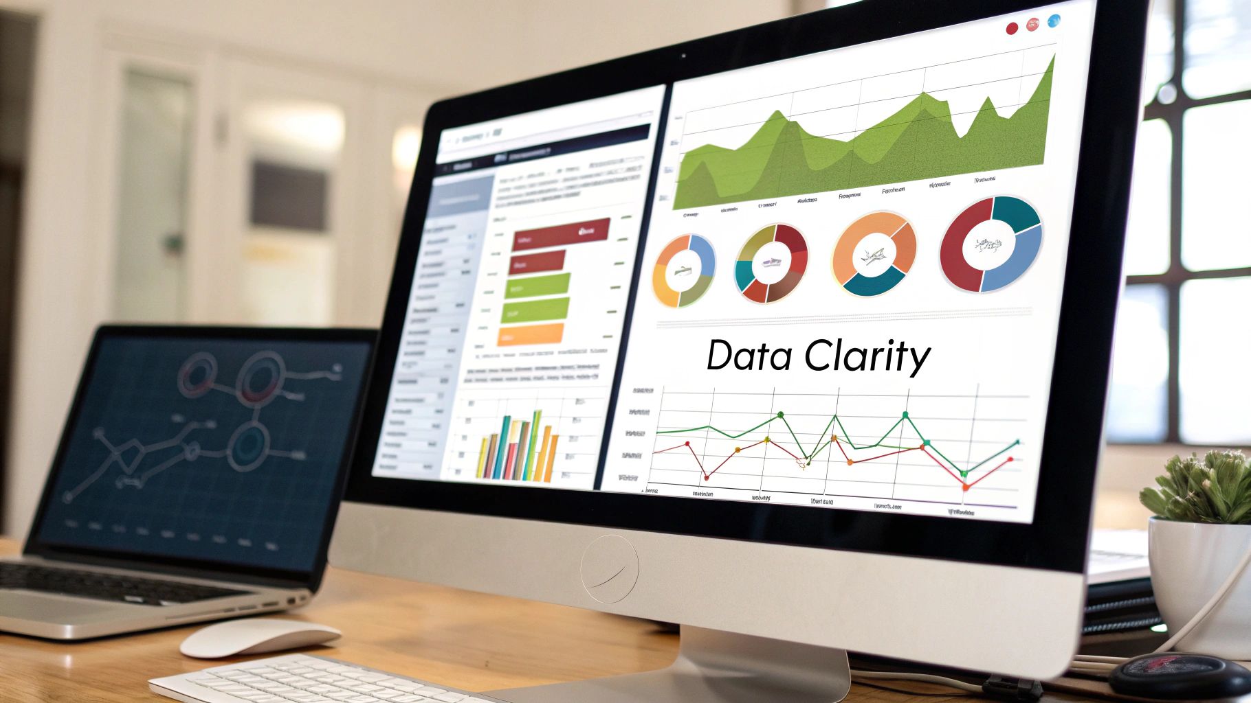 A Power BI dashboard showing scenario analysis, with sliders and charts to compare best-case, worst-case, and most-likely financial outcomes.