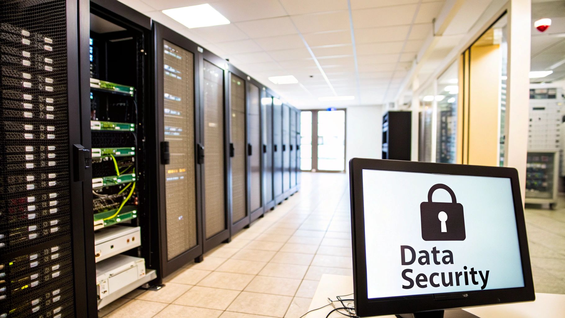 A padlock icon inside a shield, representing the core principles of a data privacy and security framework.