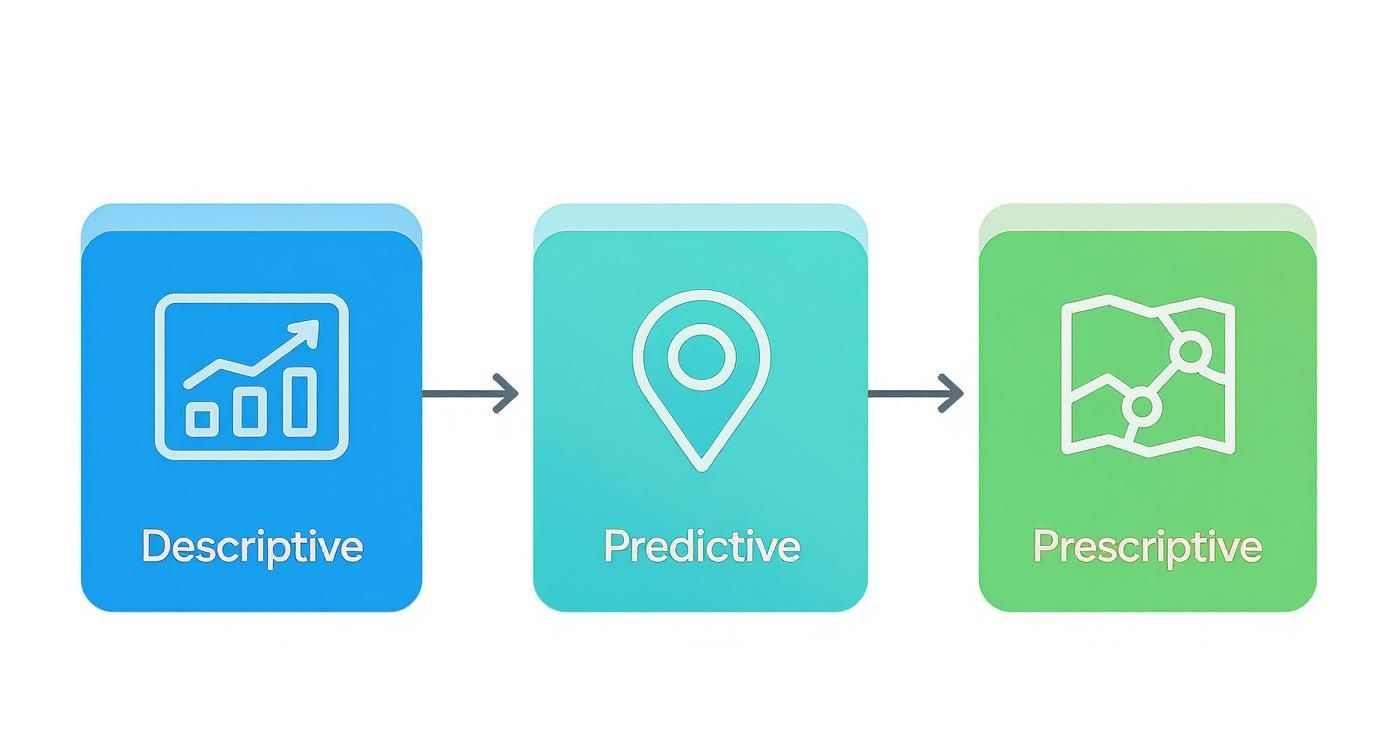 Infographic about predictive descriptive prescriptive