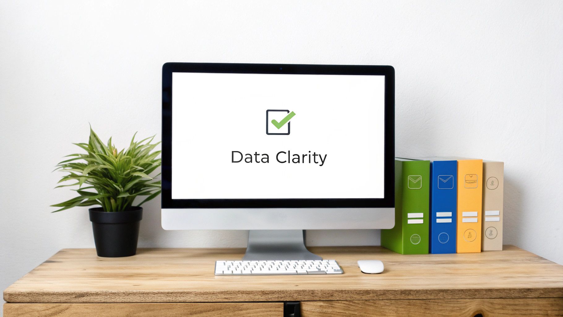A clear, organized dashboard showing business metrics, representing the outcome of a good data framework.