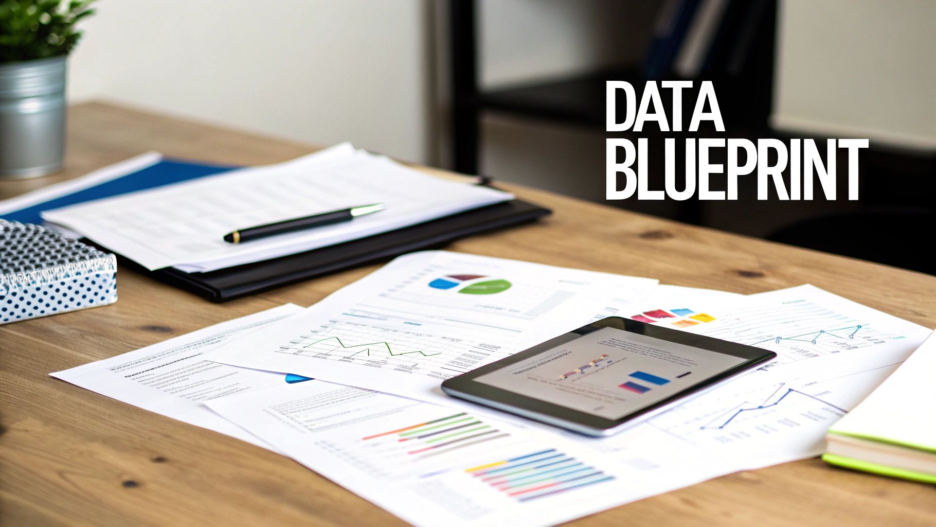 A blueprint being drawn up for a data model.