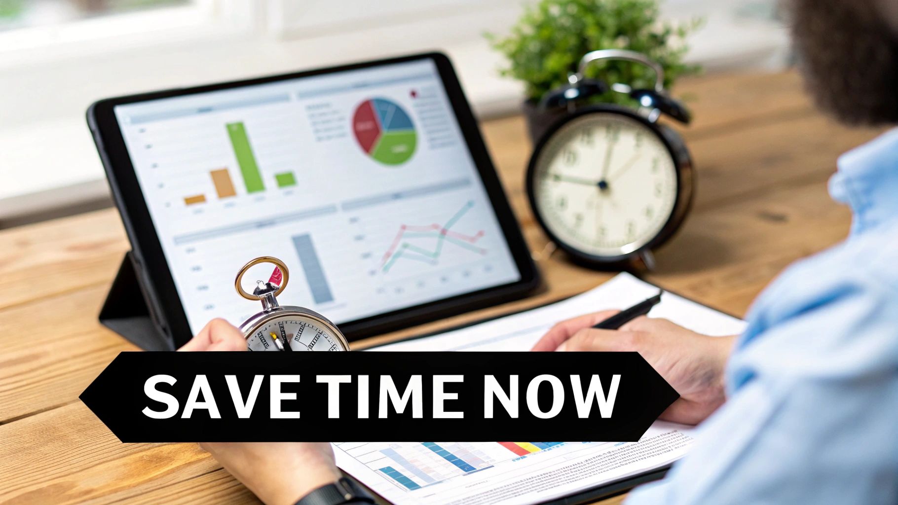 A clear, modern dashboard showing key business metrics and charts, illustrating data clarity.