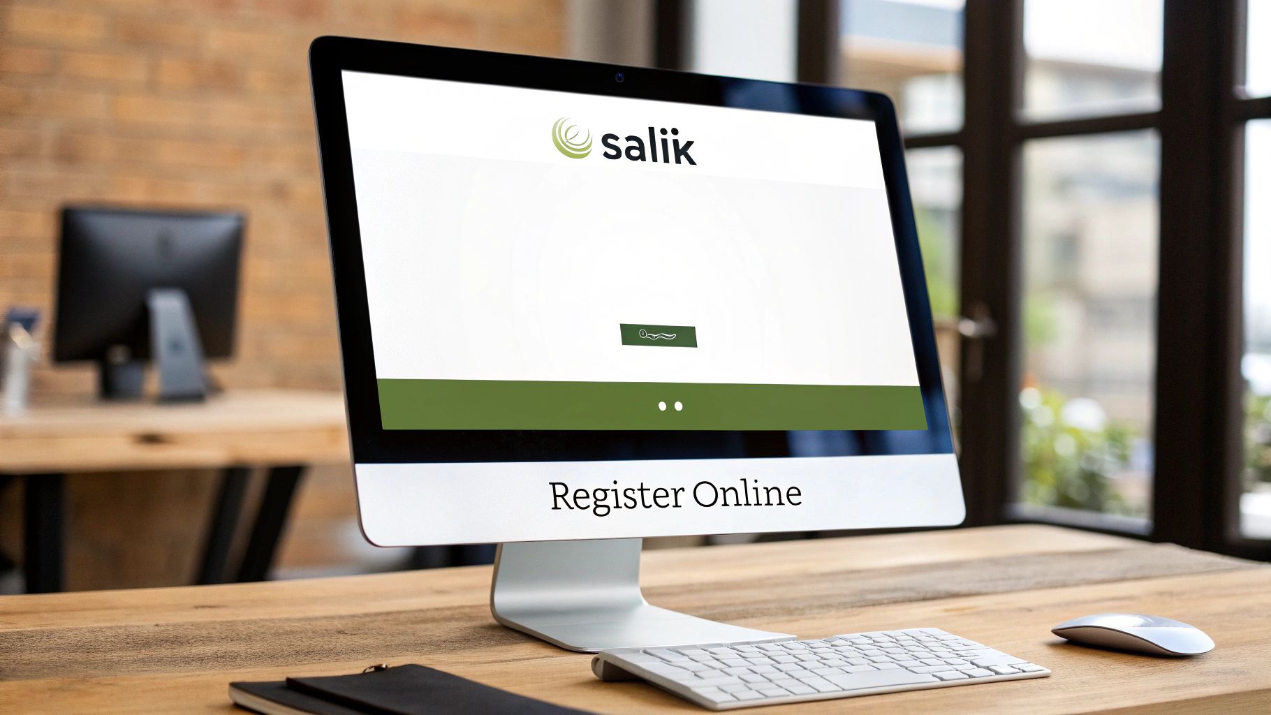 A person using a laptop to register their Salik tag on the official website.