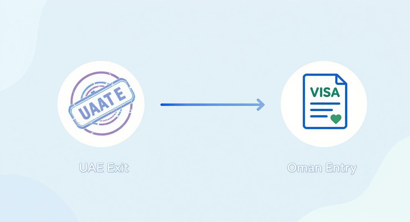 Infographic about dubai oman border