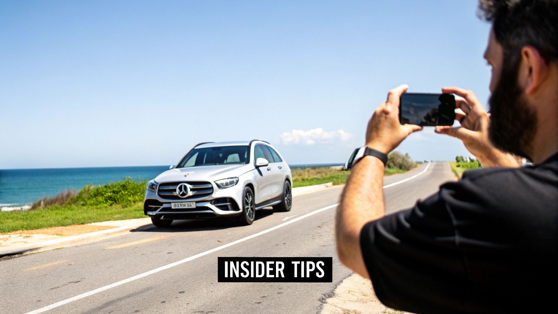 A scenic view of a road in Dubai ideal for driving a luxury car
