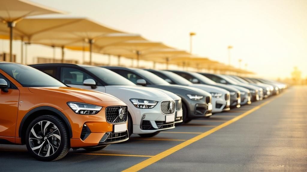 Une personne réservant une voiture de location en ligne sur un ordinateur portable