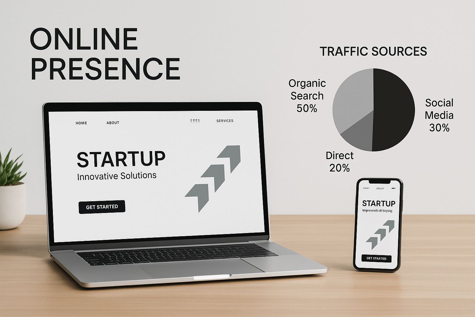 Infographic about digital marketing for startups