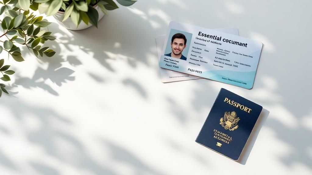 Un officier vérifiant des documents de conduite