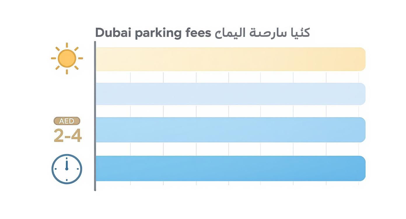 Infographic about car parking in dubai