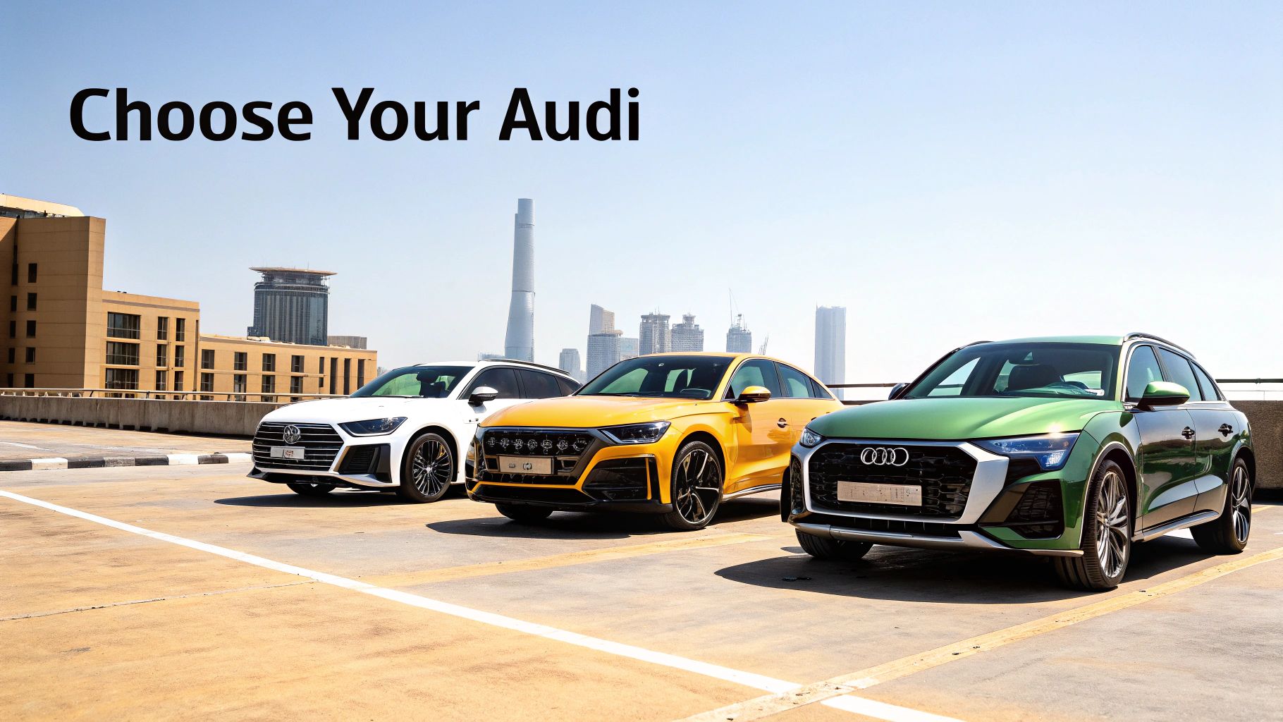 Your Guide to Rent an Audi in Dubai 2 An Audi R8 driving through the streets of Dubai at night