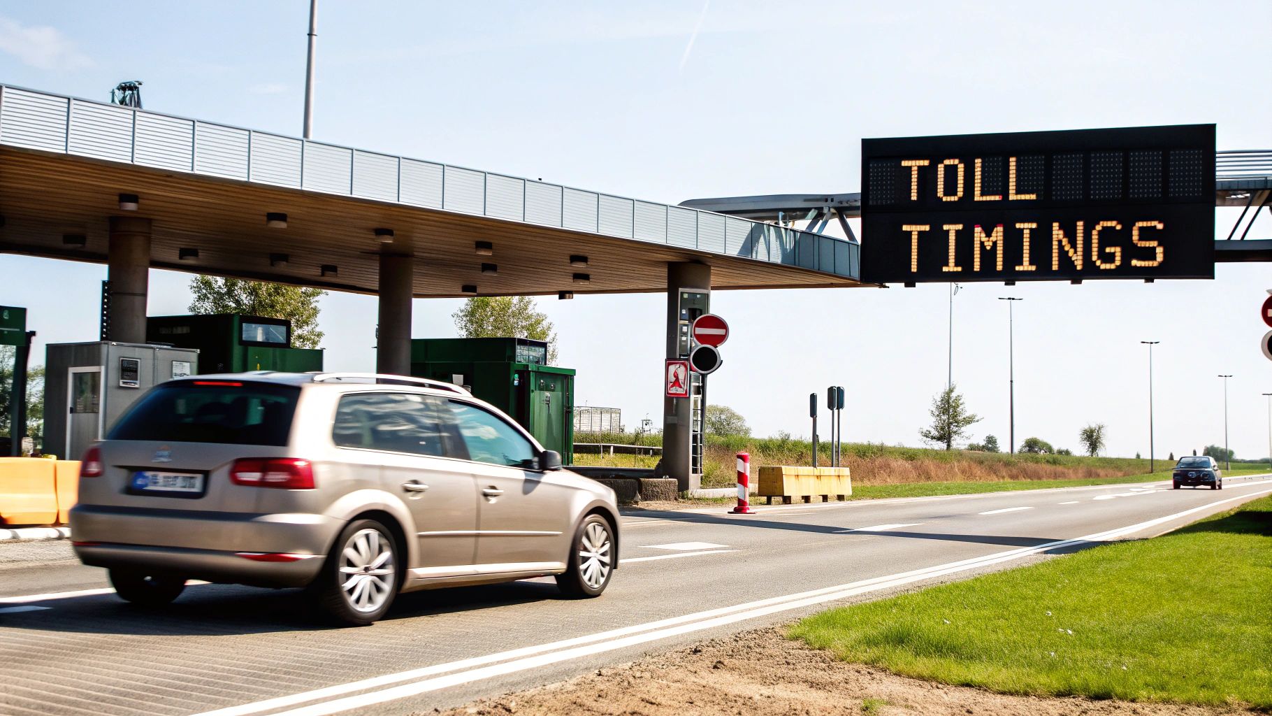 A modern bridge in Abu Dhabi with traffic, representing the DARB toll gate system.