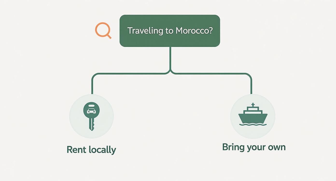 Infographic about camping car maroc location