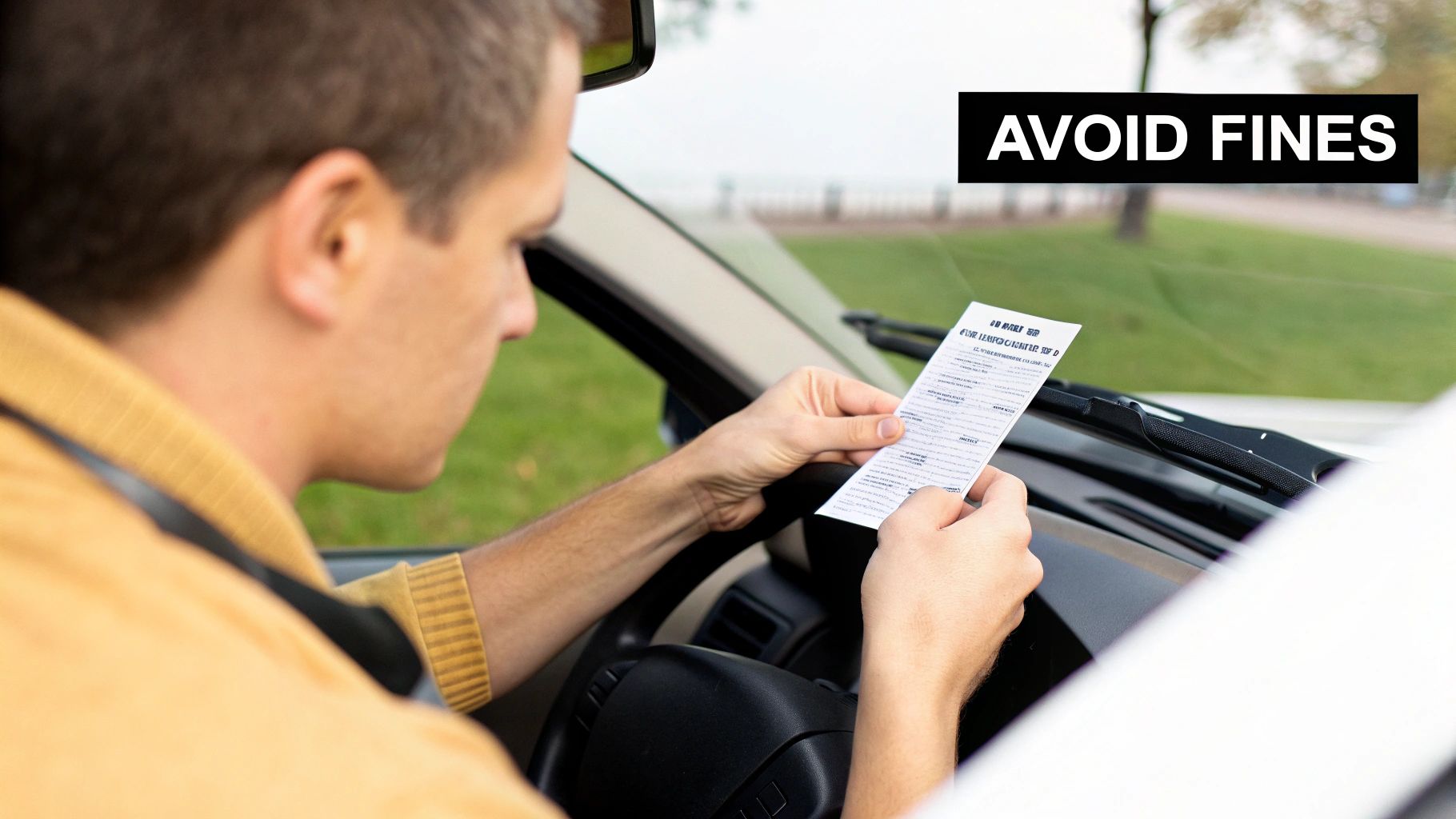 Your Guide to the Dubai Parking Zones Map 3 A car parked correctly in a designated spot in Dubai, avoiding fines