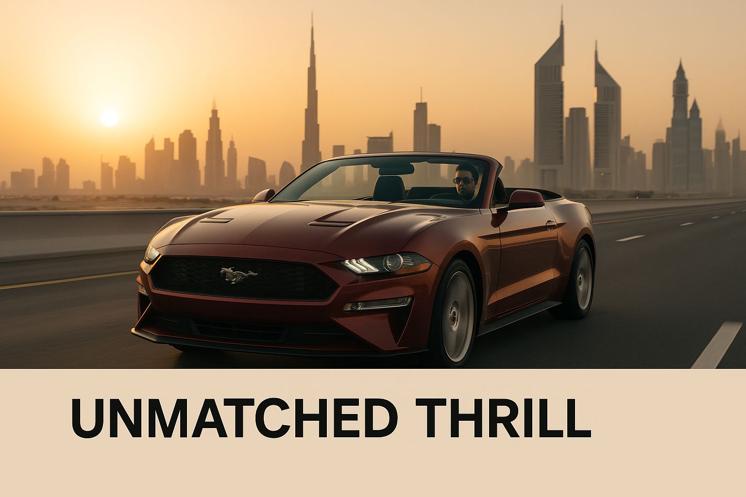Infographic about ford mustang rental dubai