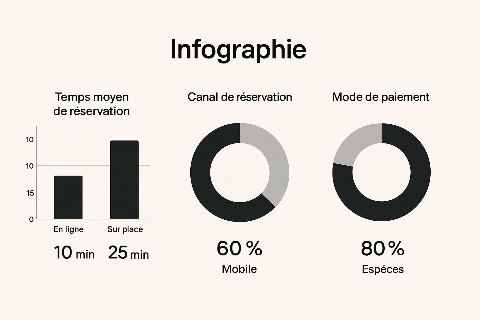 Infographie sur les habitudes de réservation pour la location de voiture à l'aéroport de Casablanca