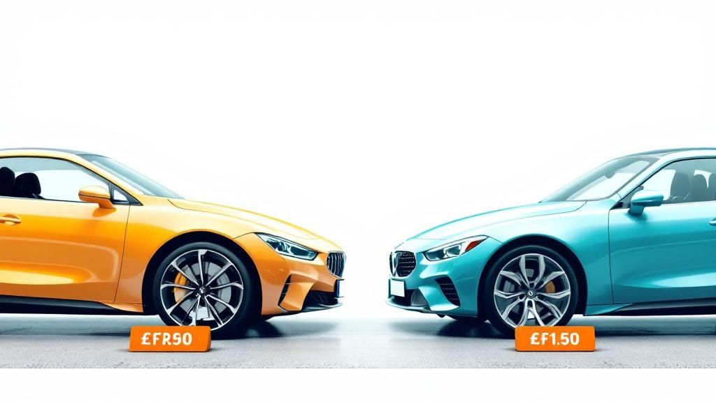 Calendrier avec des fluctuations de prix pour symboliser la variation des tarifs de location de voiture