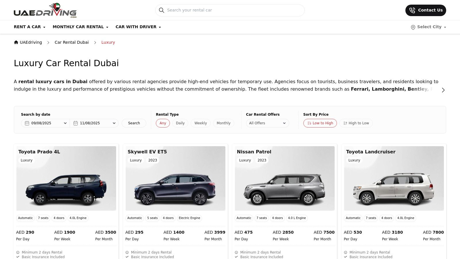 7 Luxury car rental near me You Should Know 1 UAEdriving