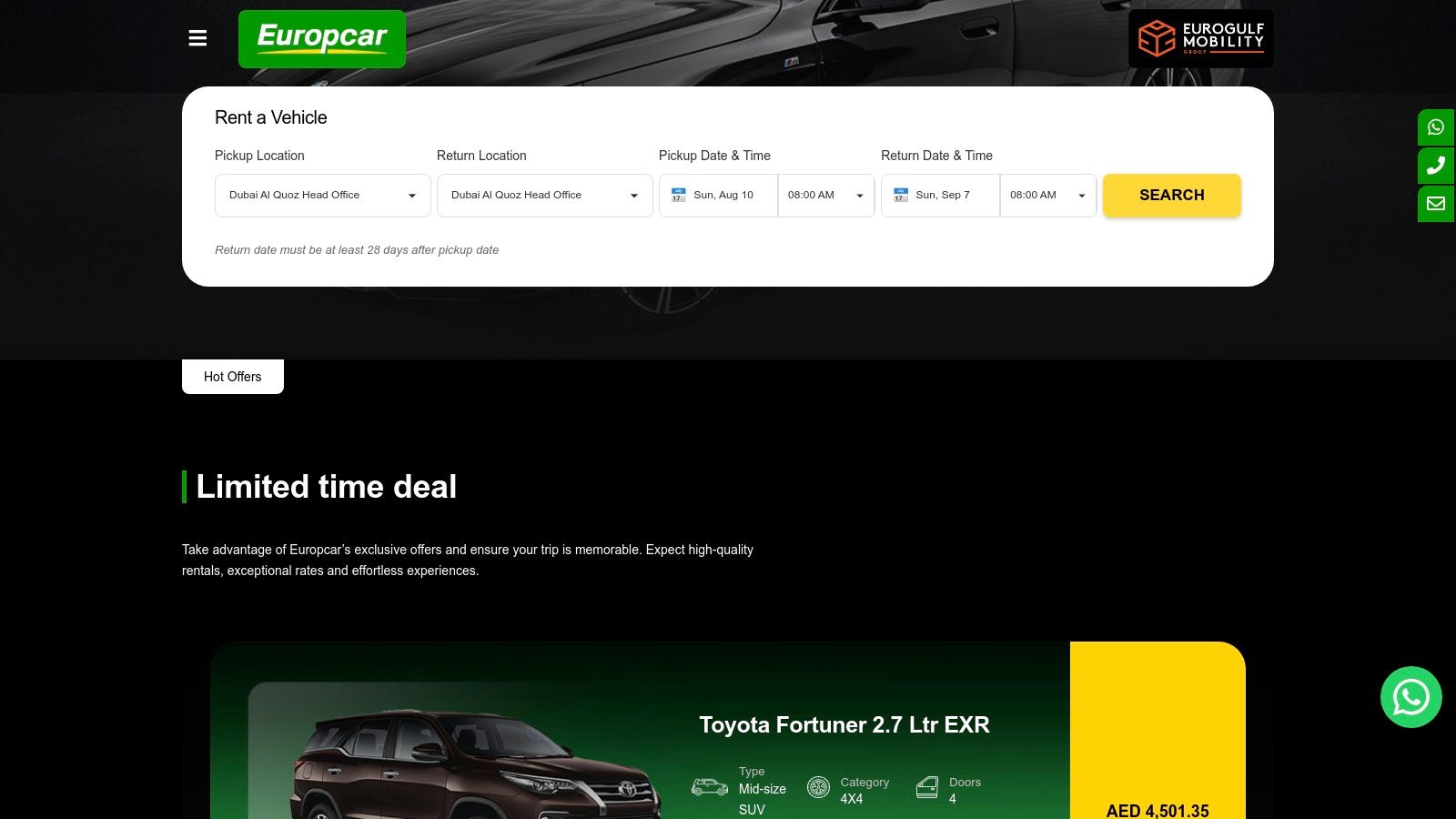 Rent a Seven Seater in Dubai 2025 | Top 7 Options 4 Europcar UAE