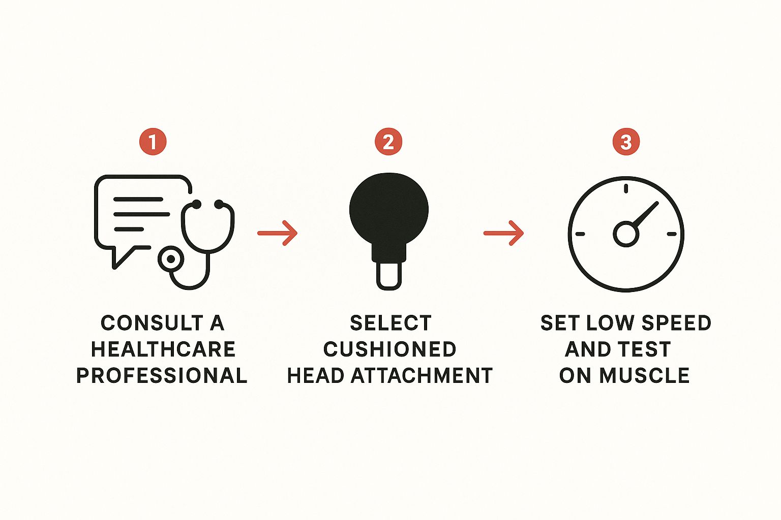 Infographic about massage gun for it band