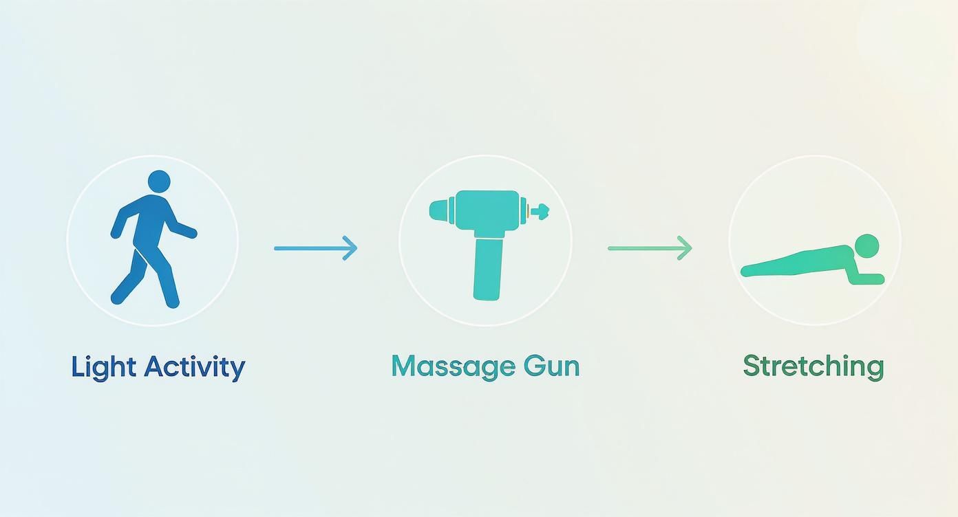 Infographic about how to speed up muscle recovery